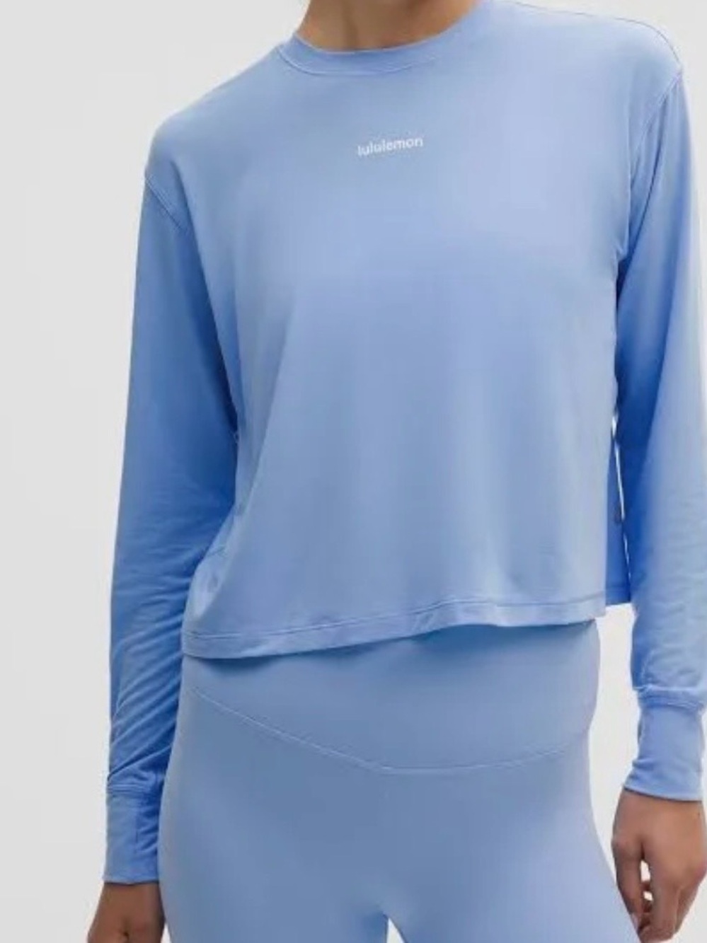 Lululemon Sinatra Blue Jersey Training WordMark long sleeve - Picture 2 of 5